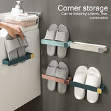 Punch-Free Shoe Rack Bathroom Slippers Rack a Lot Of Toilet Storage Wall Hanging Rack - V.I.P Digital Presence