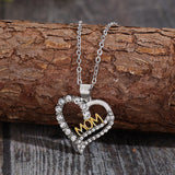 Alloy Inlaid Zircon Heart Pendant Necklace - V.I.P Digital Presence