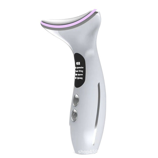 Facial Lift Anti Wrinkle Reduce Double Chin 3 Colors LED Photon Therapy EMS Face Neck Massager Beauty Device - V.I.P Digital Presence