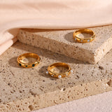 18K Gold Plated Green Zircon Pearl Rings For Women Waterproof Hypoallergenic Dainty Gold Ring Stainless Steel Jewelry - V.I.P Digital Presence