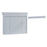 35'' x 28'' Blue Wall Mounted Bathroom Storage Cabinet with Mirror Door, Modern Bathroom Wall Cabinet with Mirror - V.I.P Digital Presence