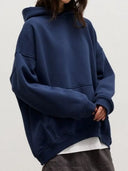 Pocketed Dropped Shoulder Long Sleeve Hoodie - V.I.P Digital Presence