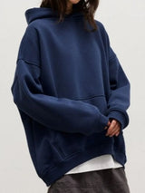 Pocketed Dropped Shoulder Long Sleeve Hoodie - V.I.P Digital Presence