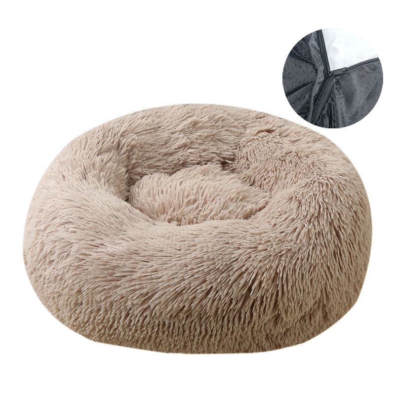 Dog bed, removable and washable round plush pet bed, cat bed, warm pet supplies, dog bed, pet bed, pet mat - V.I.P Digital Presence
