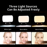 Mini Video Light Conference Live Streaming Kit Webcam Vlog Photography Fill Lamp Selfie Adjustable Portable LED Luz Microphone
