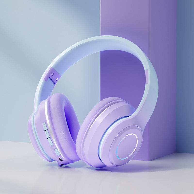 Gradient Bluetooth Earphones Head Mounted Phone Earphones Foldable Earphones - V.I.P Digital Presence