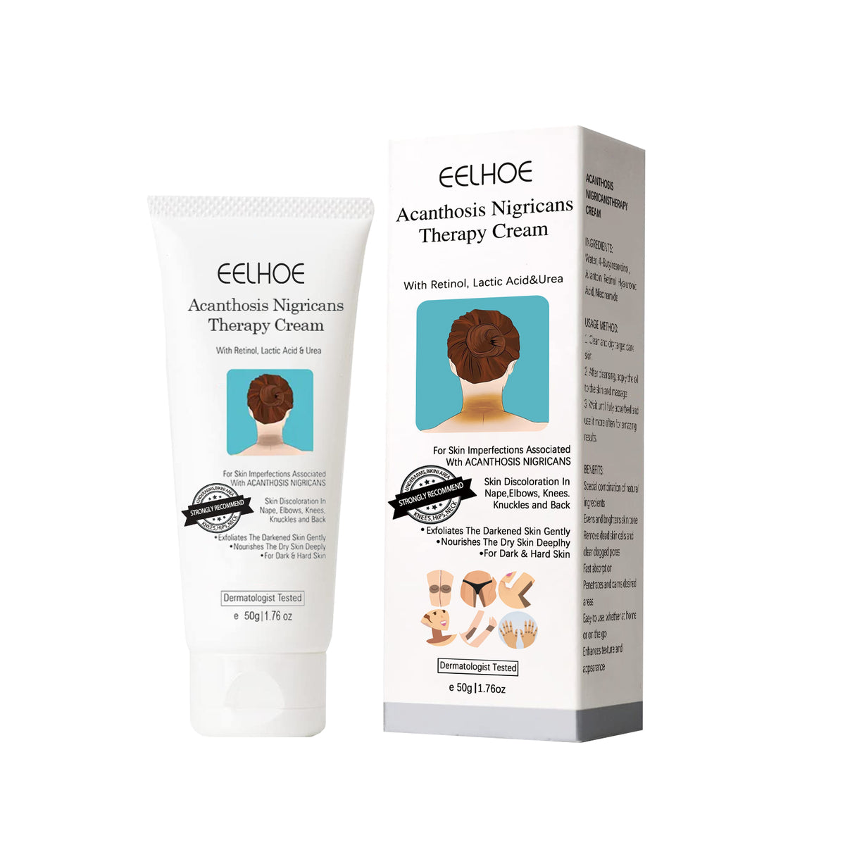 Black Acanthoderm Repair Cream Repair Underarm Arm Knee Joint Black Moisturizing Whitening Body Care Cream - V.I.P Digital Presence