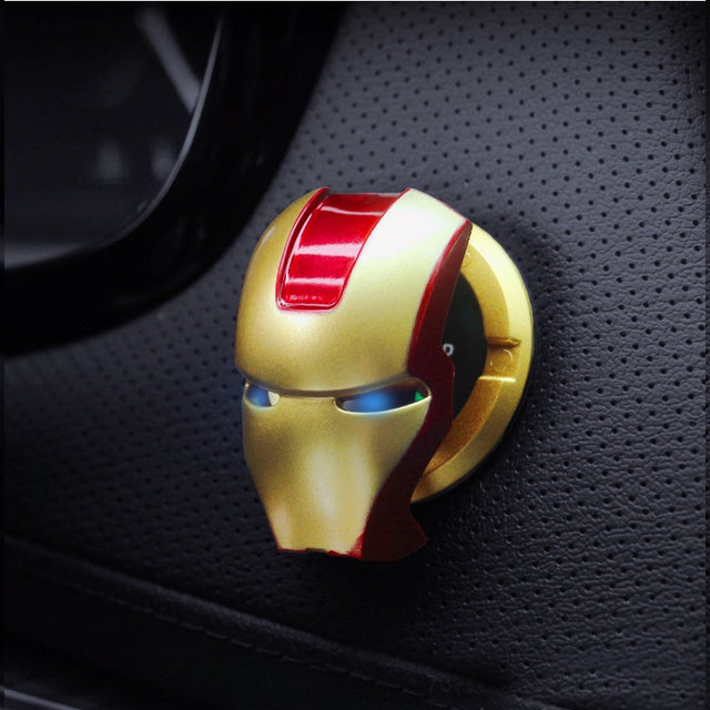 Iron Man Car Interior Engine Ignition Start Stop Button Protective Cover Decoration Sticker Car Interior Accessories - V.I.P Digital Presence