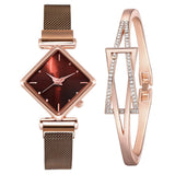 Women Square Watch Luxury Ladies Quartz Magnet Buckle Gradient Color Watches Relogio Feminino For Gift Clock - V.I.P Digital Presence