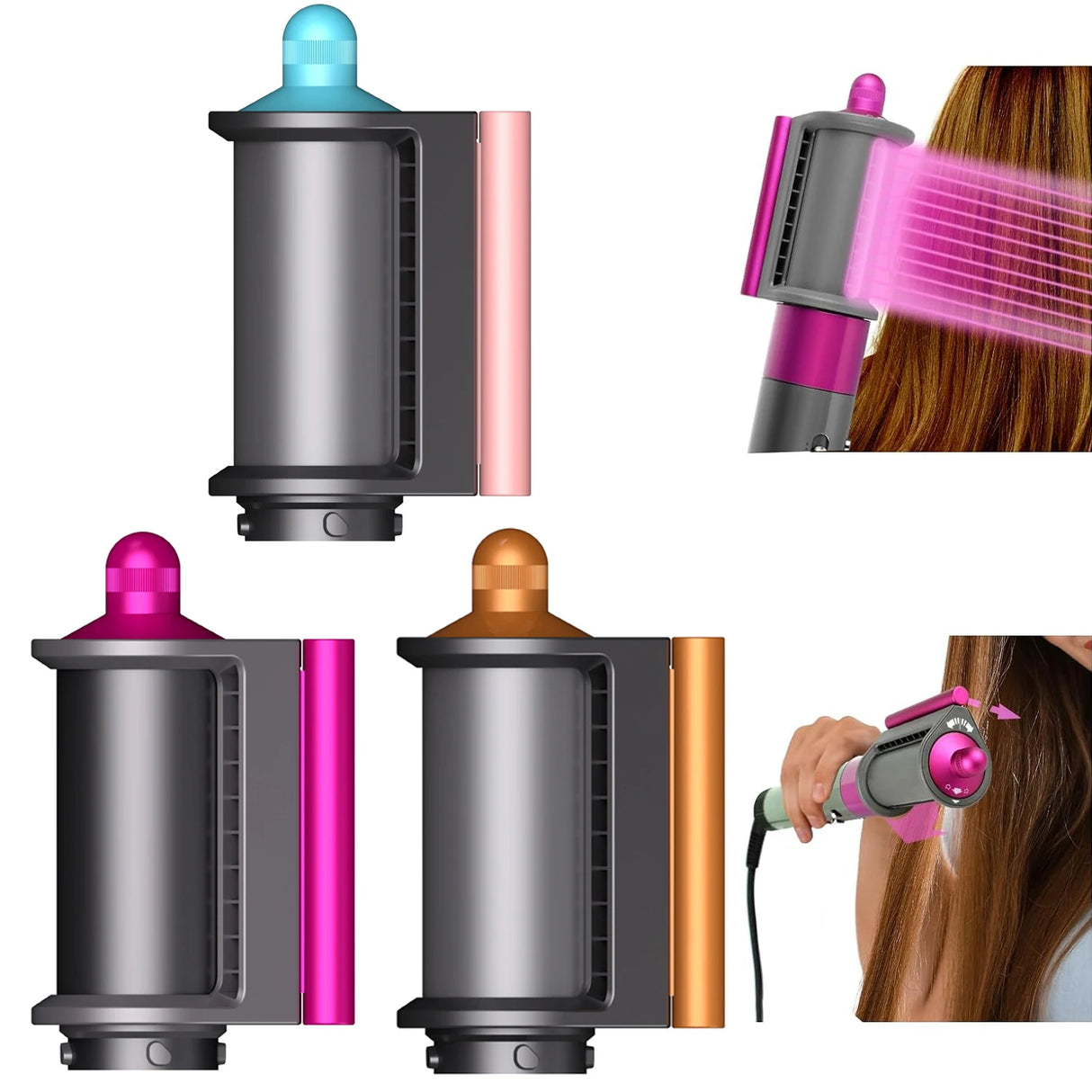 Anti-Flight Flyaway Attachment Nozzle for Dyson Airwrap Smoothing Dryer Accessories for Dyson HS05/01 Straightening Hair Nozzle - V.I.P Digital Presence