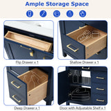 30-Inch Blue Bathroom Vanity with Ceramic Sink and Ample Storage - Ideal Choice for Small Bathrooms - V.I.P Digital Presence