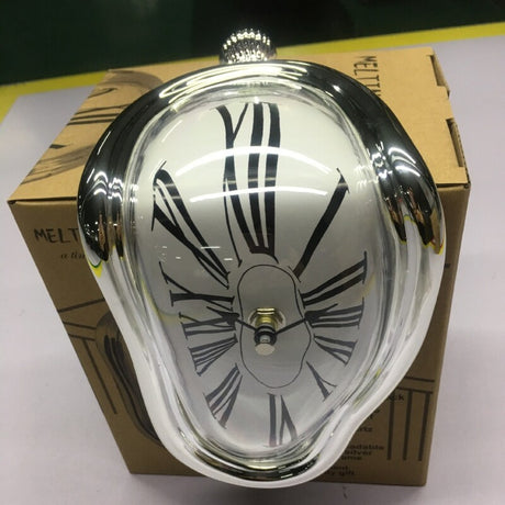 Twisted Corner Clock by Creative Home Decor: A Melting Clock with Roman Numerals, a Retro Time - Warp Wall Clock - V.I.P Digital Presence
