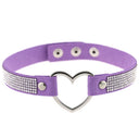 Japan's Harajuku Soft Girl Black Rhinestone Peach Heart Love-Shaped Collar Women's Neck Strap Collarbone Necklace Short - V.I.P Digital Presence