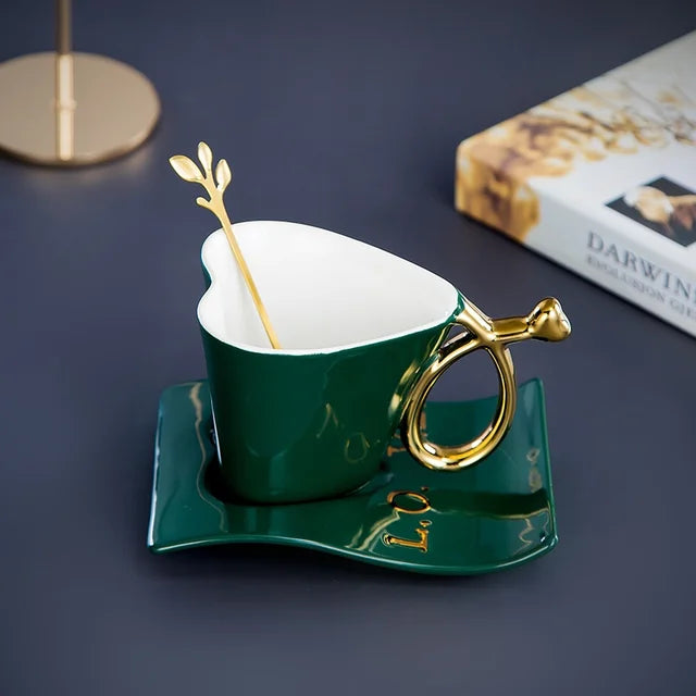 Nordic Coffee Mug Home Light Luxury Hanging Ears Love Ceramic Original Breakfast Cup Set High-value Tumbler Tea Cups Tableware - V.I.P Digital Presence