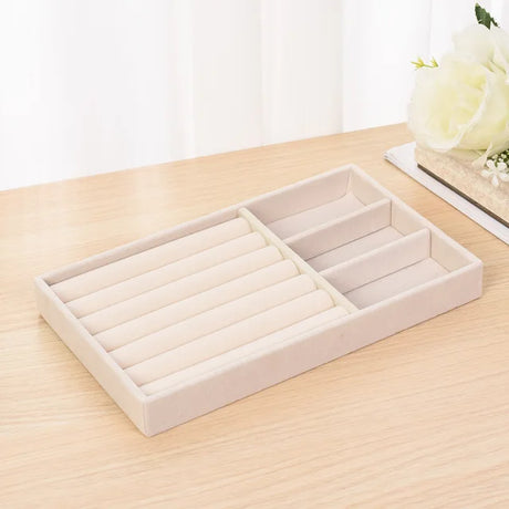 Plush jewelry storage box jewelry box rings earrings bracelets necklaces storage display shelf - V.I.P Digital Presence
