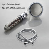 New Tourmaline balls Filter Shower Head Water saving 3 Modes adjustable SPA shower head on/off button high pressure shower - V.I.P Digital Presence
