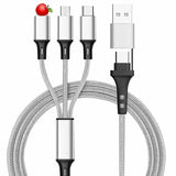 PD two to three braided data cable Type-C three in one car phone charging cable USB multifunctional charging - V.I.P Digital Presence