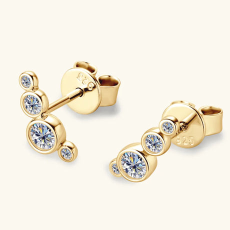 Moissanite 925 Sterling Silver Stud Earrings - V.I.P Digital Presence