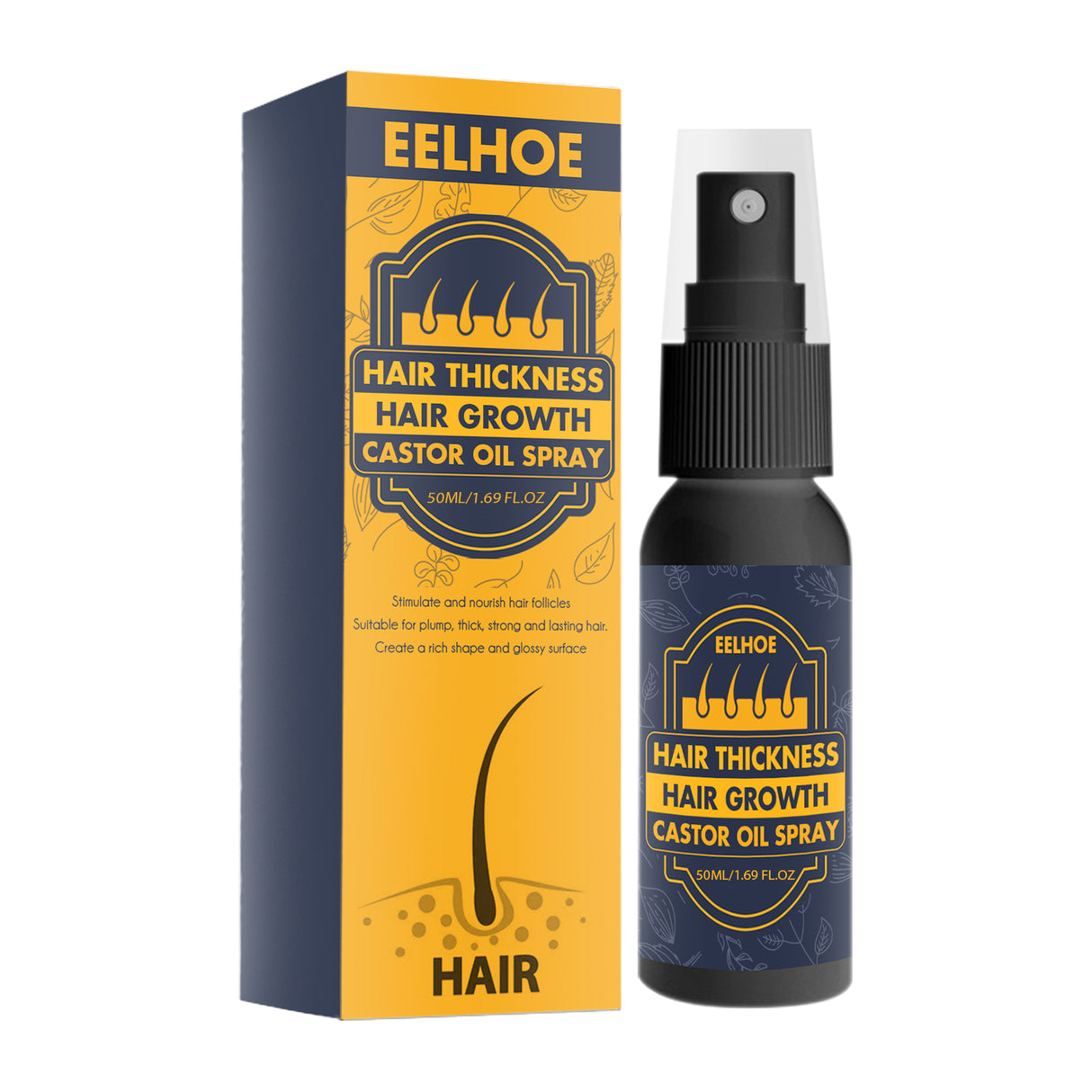 Dense Castor Oil Nutrient Solution, Hair Prevention, Moisturizing Hair Follicles Massage Repair Hair Hair - V.I.P Digital Presence