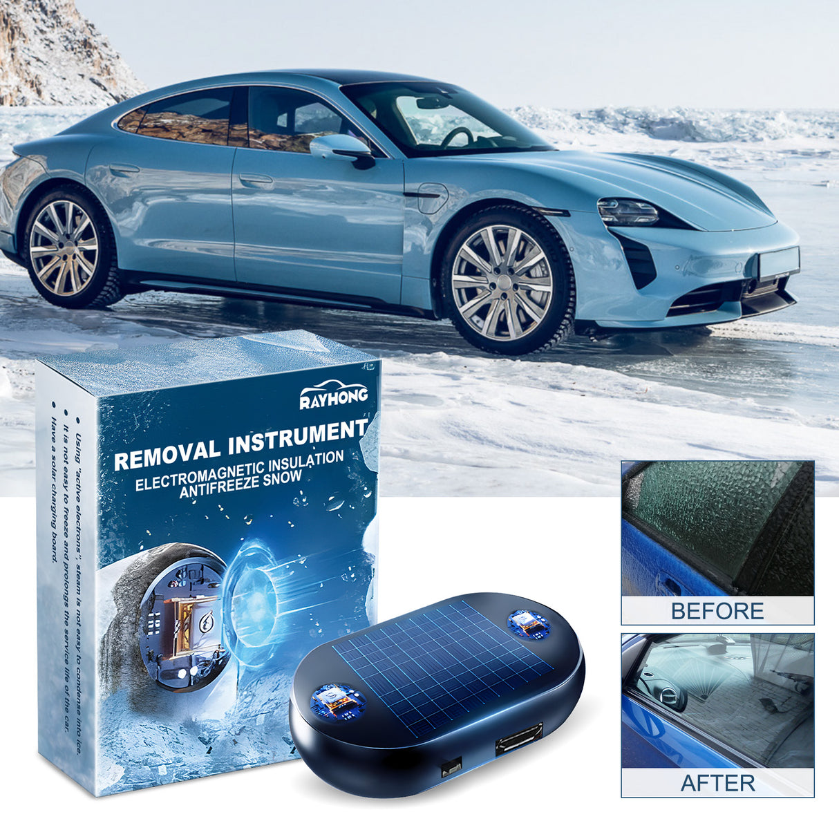 Anti-Freeze Snow Removal Device Car Windshield Rearview Mirror Deicing Quick Snow Melting Portable Anti-Freeze Tool - V.I.P Digital Presence
