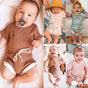 2020 Toddler Baby Boys Girls Summer Clothing Newborn Kids Baby Girls Ribbed Knitted Short Sleeve T-shirts+Shorts Tracksuits Sets - V.I.P Digital Presence