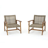 HAMPTON WOOD + WICKER CLUB CHAIR ( set of 2) - V.I.P Digital Presence