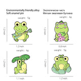 Quack Quack Enamel Pin Custom Frog Lotus Leaf Brooches Bag Lapel Pin Cartoon Animal Badge Jewelry Gift for Kids Friends - V.I.P Digital Presence