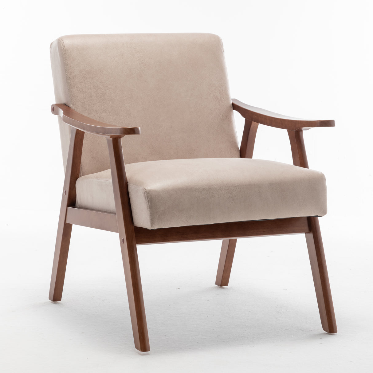 Solid wood frame living room chair, accent chair with thick backrest, casual chair Indoo - V.I.P Digital Presence