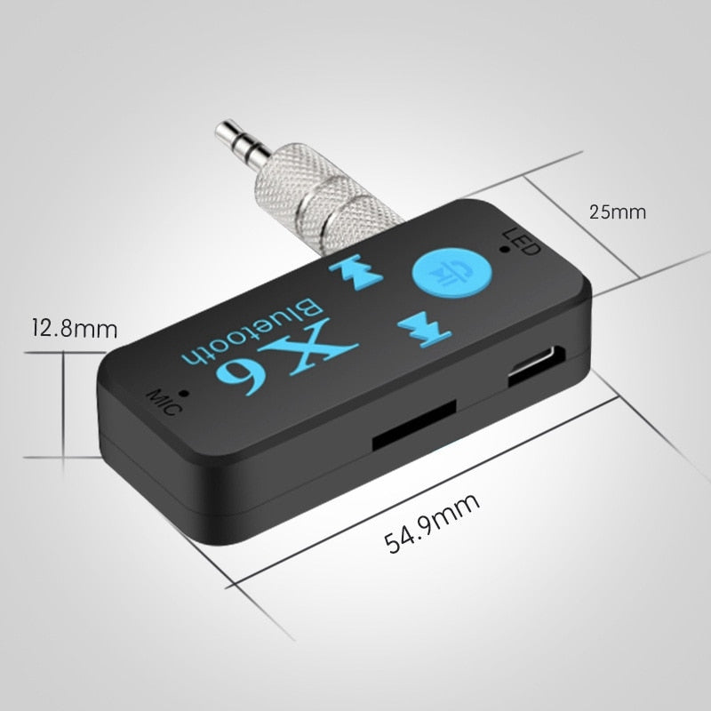 X6 Bluetooth Transmitter Aux Usb Car Play Music Receiver Adapter 5.0 mm  Bluetooth Adapter  MP3 Music Adapter For car player - V.I.P Digital Presence