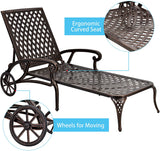 Aluminium Cast lounge chair 2pcs brown - V.I.P Digital Presence