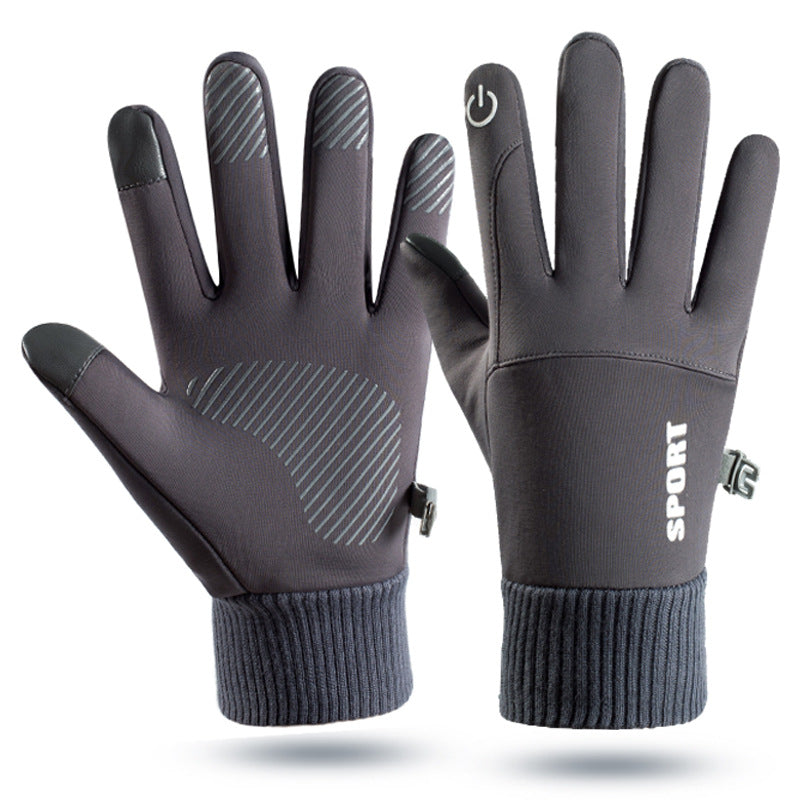Outdoor gloves for men in winter warm and plush touch screen anti slip windproof and waterproof for women in winter - V.I.P Digital Presence