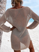 Openwork Tie Neck Cover-Up - V.I.P Digital Presence