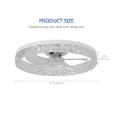 Modern acrylic ceiling fan light with remote control, dimmable LED pendant light, 6-speed adjustable, silent motor - V.I.P Digital Presence
