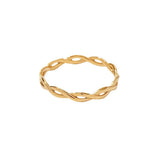 European and American Ring Twisted Linear Geometric Hollow Stacked Ring - V.I.P Digital Presence