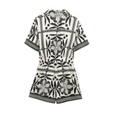 Versatile woven Cuban collar jumpsuit shorts - V.I.P Digital Presence