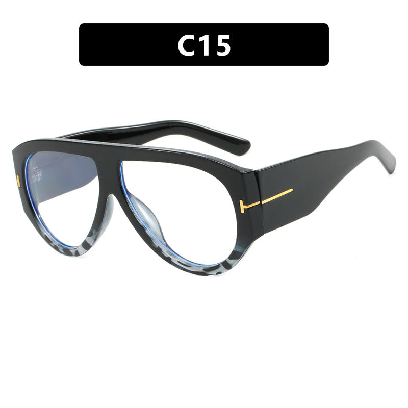 T-shaped large frame sunglasses, pilot's toad fashion cross-border sunglasses, personalized women's sunglasses - V.I.P Digital Presence