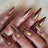 Wearable Nails European and American Style Electroplated Fake Nails Bronze Wearable Patch Manicure Nail Finished Products - V.I.P Digital Presence