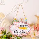 Easter decoration items grid edge letter bead string wooden pendant colorful wooden door number pendant - V.I.P Digital Presence