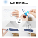 Data cable protection cover charging wire magnetic cable organizer silicone desktop data cable storage and winding device - V.I.P Digital Presence