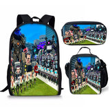New 3PC-SET Skibidi Toilet Man Backpack Custom Game Peripheral Schoolbags For Primary Secondary School Teenage - V.I.P Digital Presence