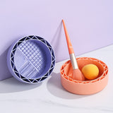 Reusable Makeup Brushes Cleaning Bowl Soft Texture Silicone Cosmetic Beauty Washing Bowl - V.I.P Digital Presence