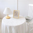 Mantel de encaje blanco estilo Ins, mantel de café, foto artística, tejido retro francés 