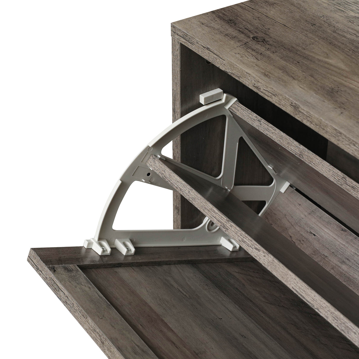 4 Door Shoe Rack, Freestanding Modern Shoe Storage Cabinet, for Entryway - V.I.P Digital Presence