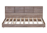 Full Size Daybed Frame with Storage Bookcases Wood Light Oak