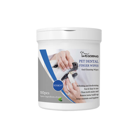 Pet Dental Finger Wipes, Bad Breath Tartar Teeth Yellow Dog Clean Mouth Care Finger Cover - V.I.P Digital Presence