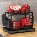 Kitchen drainage rack bowl and dish rack bowl and dish storage rack household utensils knives and forks storage rack - V.I.P Digital Presence