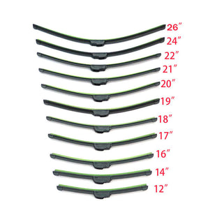 Universal U-type Soft Frameless Bracketless Rubber Car Windshield Wiper Blade 12 14'' 16'' 18'' 19'' 20'' 21'' 22'' 24'' 26'' - V.I.P Digital Presence