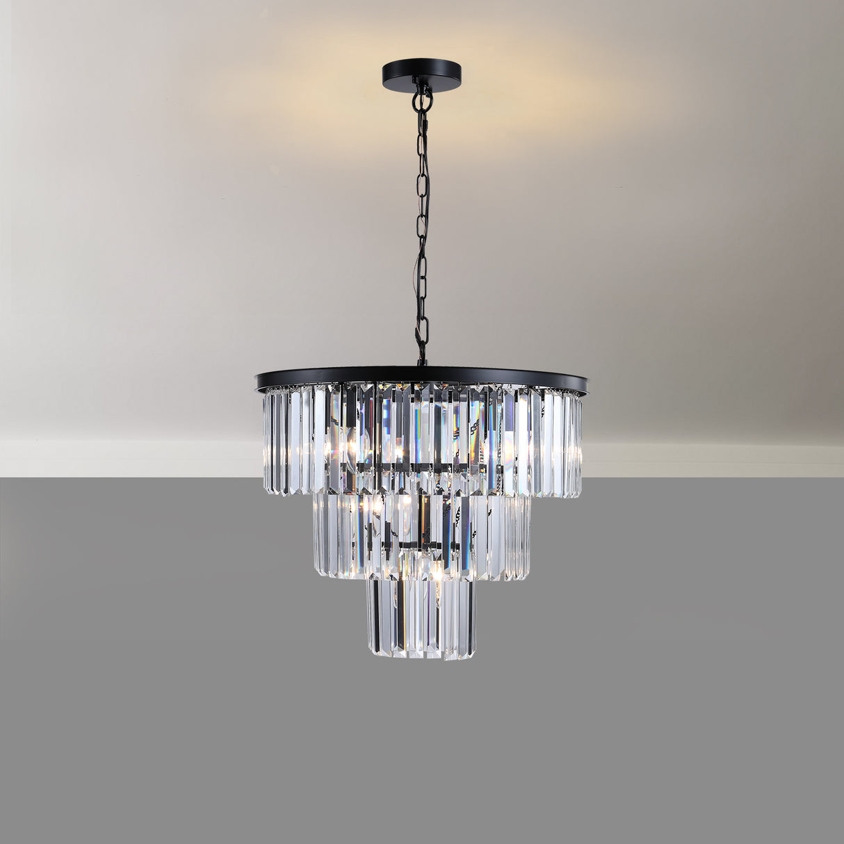 Black Luxury Crystal Chandelier Modern Chandeliers Lights Fixture Hanging Pendant Light Fixture for Dining Room Bedroom - V.I.P Digital Presence