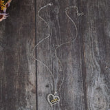 Alloy Inlaid Zircon Heart Pendant Necklace - V.I.P Digital Presence