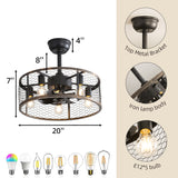 19.7In Classic Ceiling Fan with Light - V.I.P Digital Presence